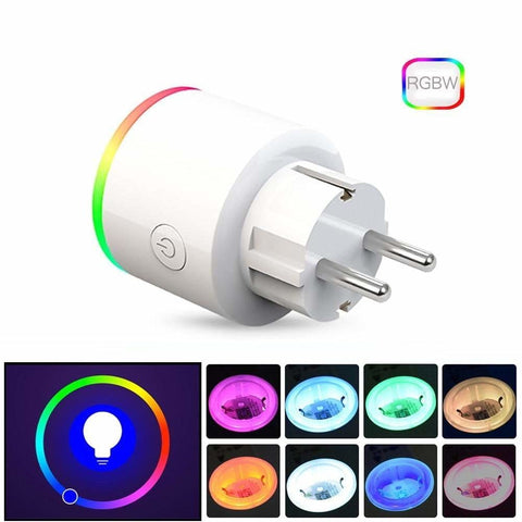 16A EU RGB wifi wireless Smart Plug socket outlet with Power Monitor, Works with Google Home Alexa - My Cool Collection