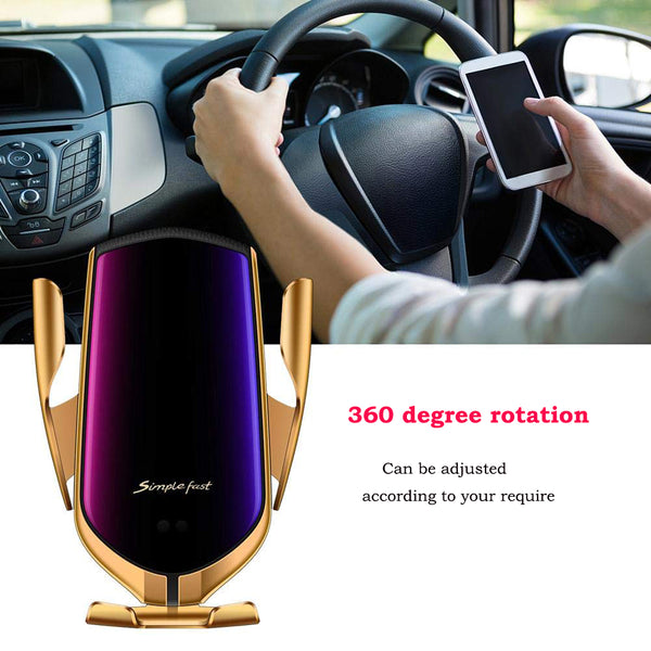 Automatic Clamp Car Wireless Charger 10W Quick Charge Mount Qi Infrared Sensor Phone Holder - My Cool Collection