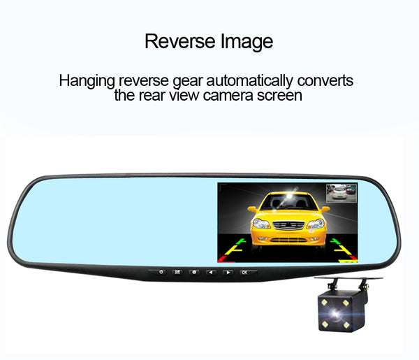 Full HD 1080P Car DVR Camera Auto 4.3 Inch Rearview Mirror dash Digital Video Recorder Dual Lens - My Cool Collection