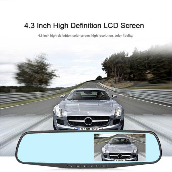 Full HD 1080P Car DVR Camera Auto 4.3 Inch Rearview Mirror dash Digital Video Recorder Dual Lens - My Cool Collection