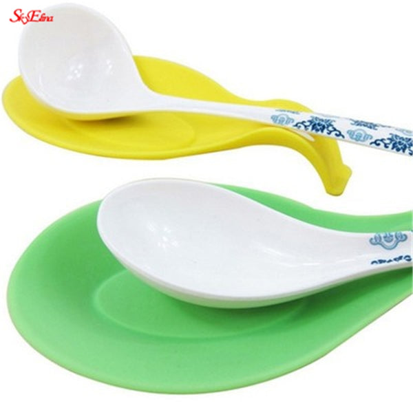 Multipurpose Silicone Spoon Rest Pad Food Grade Silica Gel Spoon Put Mat Device - My Cool Collection