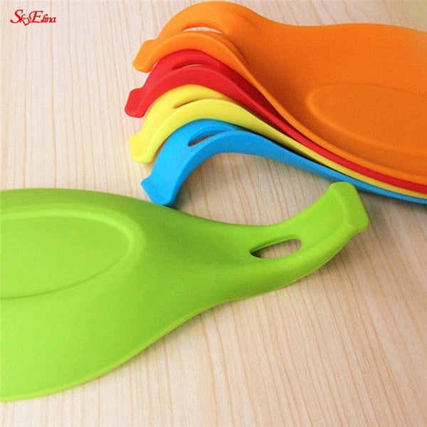 Multipurpose Silicone Spoon Rest Pad Food Grade Silica Gel Spoon Put Mat Device - My Cool Collection