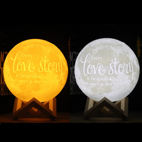 Photo/Text Custom Moon Lamp Night Light - My Cool Collection