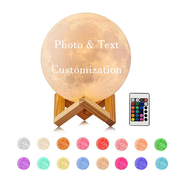 Photo/Text Custom Moon Lamp Night Light - My Cool Collection