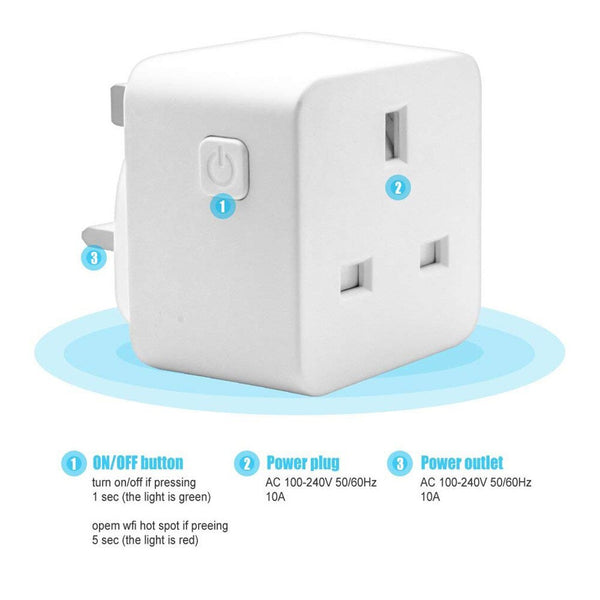 EPULA Smart WiFi Power Socket UK Plug Switch For Google Home - My Cool Collection